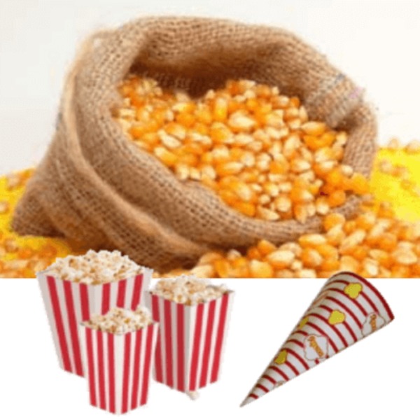 Consommables Popcorn 50 personnes avec du maïs bio sans OGM