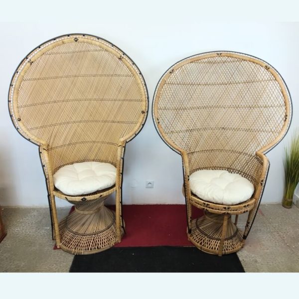 Deux fauteuils Emmanuelle avec coussins en location