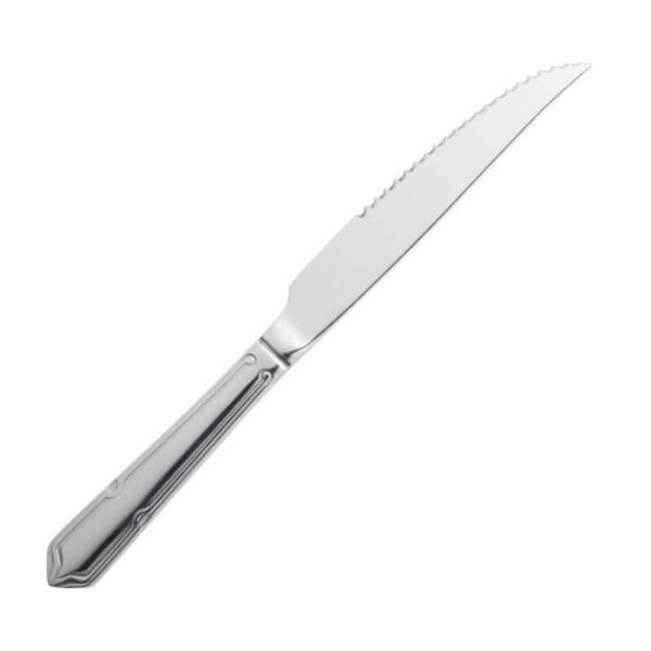 Couteau à viande en métal et avec des finitions